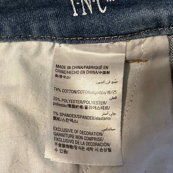 INC Denim | Front-Tie Raw Hem Straight Leg Jeans-Size 6 - Picture 8 of 9
